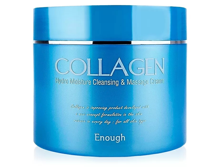 Зволожуючий масажний крем для обличчя та тіла з колагеном Enough Collagen Hydro Moisture Cleansing & Massage Cream, фото 1