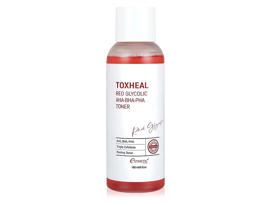Пілінг-тонер із гліколевою кислотою Esthetic House Toxheal Red Glycolic AHA-BHA-PHA Toner