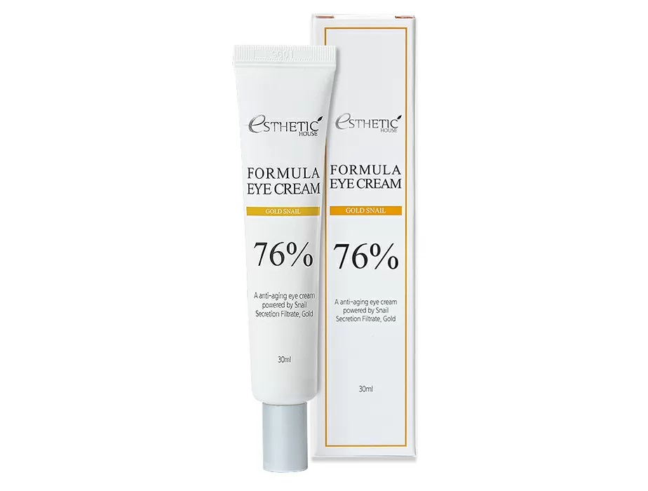Поживний крем для шкіри навколо очей з муцином равлика Esthetic House Formula Eye Cream Gold Snail 76% фото 2