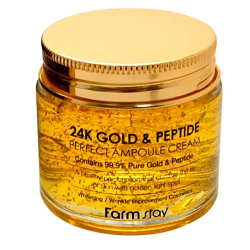 Ампульний крем для обличчя із золотом та пептидами FarmStay 24K Gold & Peptide Perfect Ampoule Cream фото 3