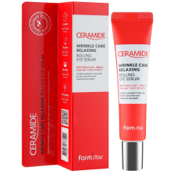 Антивікова сироватка-ролер для шкіри навколо очей з керамідами FarmStay Ceramide Wrinkle Care Relaxing Rolling Eye Serum фото 2