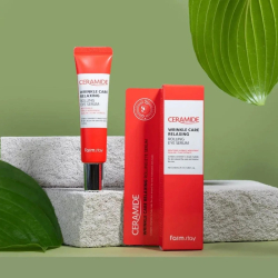 Антивікова сироватка-ролер для шкіри навколо очей з керамідами FarmStay Ceramide Wrinkle Care Relaxing Rolling Eye Serum фото 4