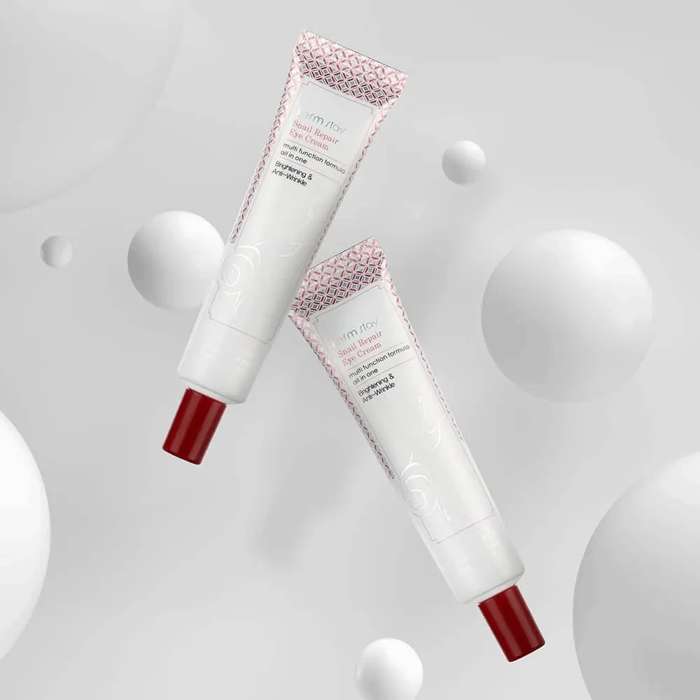 Відновлюючий крем для шкіри навколо очей з муцином равлика FarmStay Snail Repair Eye Cream фото 3