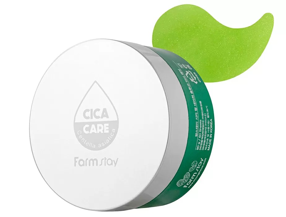 Гідрогелеві патчі під очі з екстрактом центелли FarmStay Cica Farm Nature Solution Eye Patch фото 4