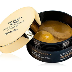 Гідрогелеві патчі під очі з золотом та пептидами FarmStay 24K Gold & Peptide Solution Ampoule Eye Patch