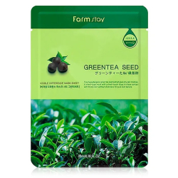 Заспокійлива тканинна маска для обличчя із зеленим чаєм FarmStay Visible Difference Mask Sheet Green Tea Seed