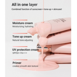 Солнцезащитный крем с тонирующим эффектом розового цвета HEIMISH Bulgarian Rose Tone-up Sunscreen фото 3