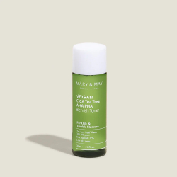 Освітлювальний тоник на основі центели та кислот Mary & May Vegan CICA Tea Tree AHA PHA Blemish Toner фото 2
