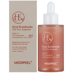 Зволожувальна сироватка з комбучею та гіалуроновою кислотою Medipeel Hyal Kombucha Tea-Tox Ampoule фото 2