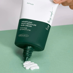 Сонцезахисний крем для чутливої шкіри Anua Heartleaf Silky Moisture Sunscreen SPF 50+ PA++++ фото 3