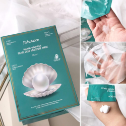 Трикроковий зволожувальний набір з протеїнами перлів JM SOLUTION MARINE LUMINOUS PEARL DEEP MOISTURE MASK Pearl фото 2