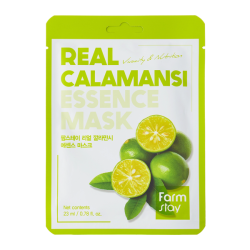 Тканинна вітамінна маска з екстрактом каламансі FARMSTAY REAL CALAMANSI ESSENCE MASK