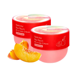 Живильний крем-батер для тіла з екстрактом персика FARMSTAY REAL PEACH ALL-IN-ONE CREAM