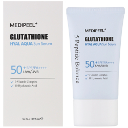 Зволожувальна сонцезахисна сироватка з глутатіоном Medipeel Glutathione Hyal Aqua Sun Serum SPF50+ PA++++ фото 2