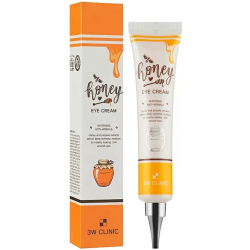 Крем для шкіри навколо очей з екстрактом меду та прополісу 3W Clinic Honey Eye Cream Whitening & Anti-Wrinkle фото 2