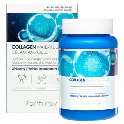 Зволожуючий крем-сироватка для обличчя з колагеном FarmStay Collagen Water Full Moist Cream Ampoule фото 2