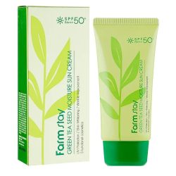 Зволожуючий сонцезахисний крем для обличчя FarmStay Green Tea Seed Moisture Sun Cream SPF 50+ PA+++ фото 2