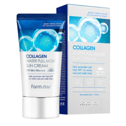 Зволожуючий сонцезахисний крем для обличчя з колагеном FarmStay Collagen Water Full Moist Sun Cream SPF 50+ PA++++ фото 2