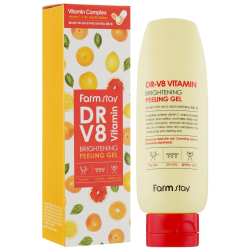 Пілінг-скатка для обличчя з вітамінним комплек FarmStay DR.V8 Vitamin Brightening Peeling Gel фото 2
