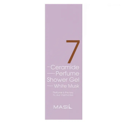 Гель для душа с керамидами с ароматом жасмина и мускуса Masil 7 Ceramide Perfume Shower Gel White Musk фото 2