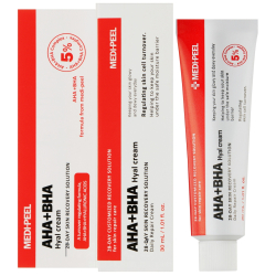 Відновлюючий крем для обличчя з комплексом кислот Medipeel AHA BHA 28 Days Hyal Cream фото 2