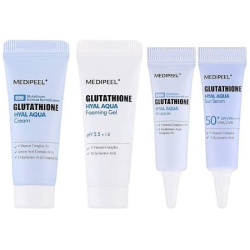 Набір мініатюр для зволоження обличчя з глутатіоном Medipeel Glutathione Hyal Aqua Trial Kit фото 2
