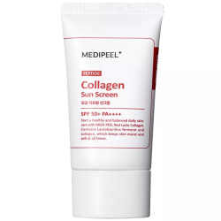 Сонцезахисний крем для звуження пор з колагеном та пептидами Medipeel Red Lacto Peptide Collagen Pore Lifting Sun Screen SPF 50+ PA++++