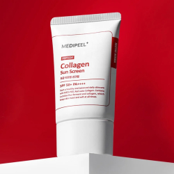 Сонцезахисний крем для звуження пор з колагеном та пептидами Medipeel Red Lacto Peptide Collagen Pore Lifting Sun Screen SPF 50+ PA++++ фото 4