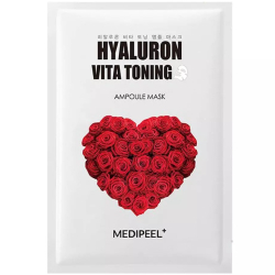 Тонізуюча пептидна маска для обличчя Medipeel Hyaluron Vita Toning Ampoule Mask