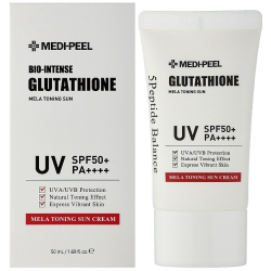Тонізуючий сонцезахисний крем з освітлюючим ефектом Medipeel Bio-Intense Glutathione Mela Toning Sun Cream SPF 50+ PA++++ фото 2