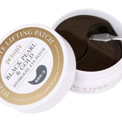 Гидрогелевые патчи под глаза с черным жемчугом и золотом Petitfee Black Pearl & Gold Hydrogel Eye Patch фото 3