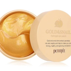 Гідрогелеві патчі під очі із золотом та равликовим муцином Petitfee Gold & Snail Hydrogel Eye Patch