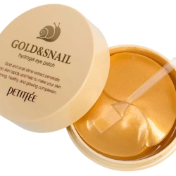 Гідрогелеві патчі під очі із золотом та равликовим муцином Petitfee Gold & Snail Hydrogel Eye Patch фото 2
