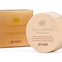 Гідрогелеві патчі під очі із золотом та равликовим муцином Petitfee Gold & Snail Hydrogel Eye Patch фото 4