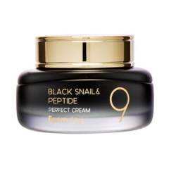 Антивіковий крем для обличчя з пептидами та чорним равликом FARMSTAY BLACK SNAIL & PEPTIDE 9 PERFECT CREAM