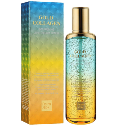 Тонер-сироватка для обличчя з колагеном та золотом FarmStay Gold Collagen Nourishing 2 In 1 Serum Toner фото 2