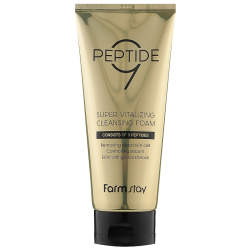 Пінка для вмивання обличчя з пептидами FarmStay Peptide 9 Super Vitalizing Cleansing Foam