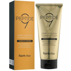 Пінка для вмивання обличчя з пептидами FarmStay Peptide 9 Super Vitalizing Cleansing Foam фото 2