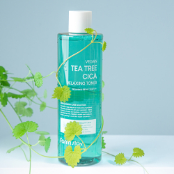 Заспокійливий тонік з олією чайного дерева FarmStay Vegan Tea Tree Cica Relaxing Toner фото 5