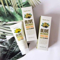 Крем-пенка для умывания с оливой FarmStay Olive Intensive Moisture Foam Cleanser фото 3