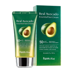 Сонцезахисний крем із авокадо FARMSTAY REAL AVOCADO ESSENTIAL SUN CREAM SPF50+ PA++++