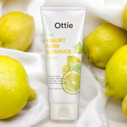 Пінка для вмивання з лимонним йогуртом Ottie Fruits Yogurt Foam Cleanser Lemon фото 2
