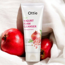 Пінка для вмивання з гранатовим йогуртом Ottie Fruits Yogurt Foam Cleanser Pomegranate фото 2