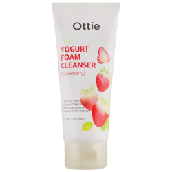 Пінка для вмивання з полуничним йогуртом Ottie Fruits Yogurt Foam Cleanser Strawberry