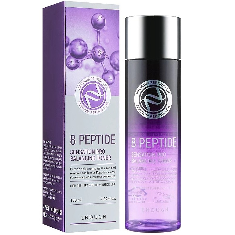 Антивіковий тонер для обличчя з пептидами Enough 8 Peptide Sensation Pro Balancing Toner фото 2