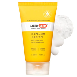 CKD Універсальний очищуючий засіб для обличчя та тіла LACTO-DERM Beneficial Moisturizing Skin Wash, 120 ml