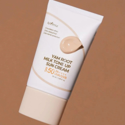 Крем солнцезащитный Isntree Yam Root Milk Tone Up Sun Cream SPF 50+ PA++++ фото 2