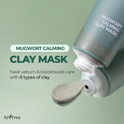 Маска глиняна очищаюча з екстрактом полину Isntree Real Mugwort Clay Mask фото 3