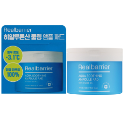 Тонер-педи зволожувальні для чутливої шкіри Real Barrier Aqua Soothing Ampoule Pad фото 2