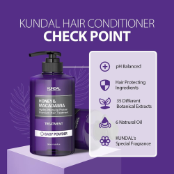 Кондиціонер для волосся для зволоження та відновлення 'Бурштинова Ваніль&quot KUNDAL Honey & Macadamia Protein Hair Treatment Amber Vanilla фото 2